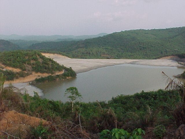 Prestea Sankofa Gold Limited tailings storage facility in the Subri valley